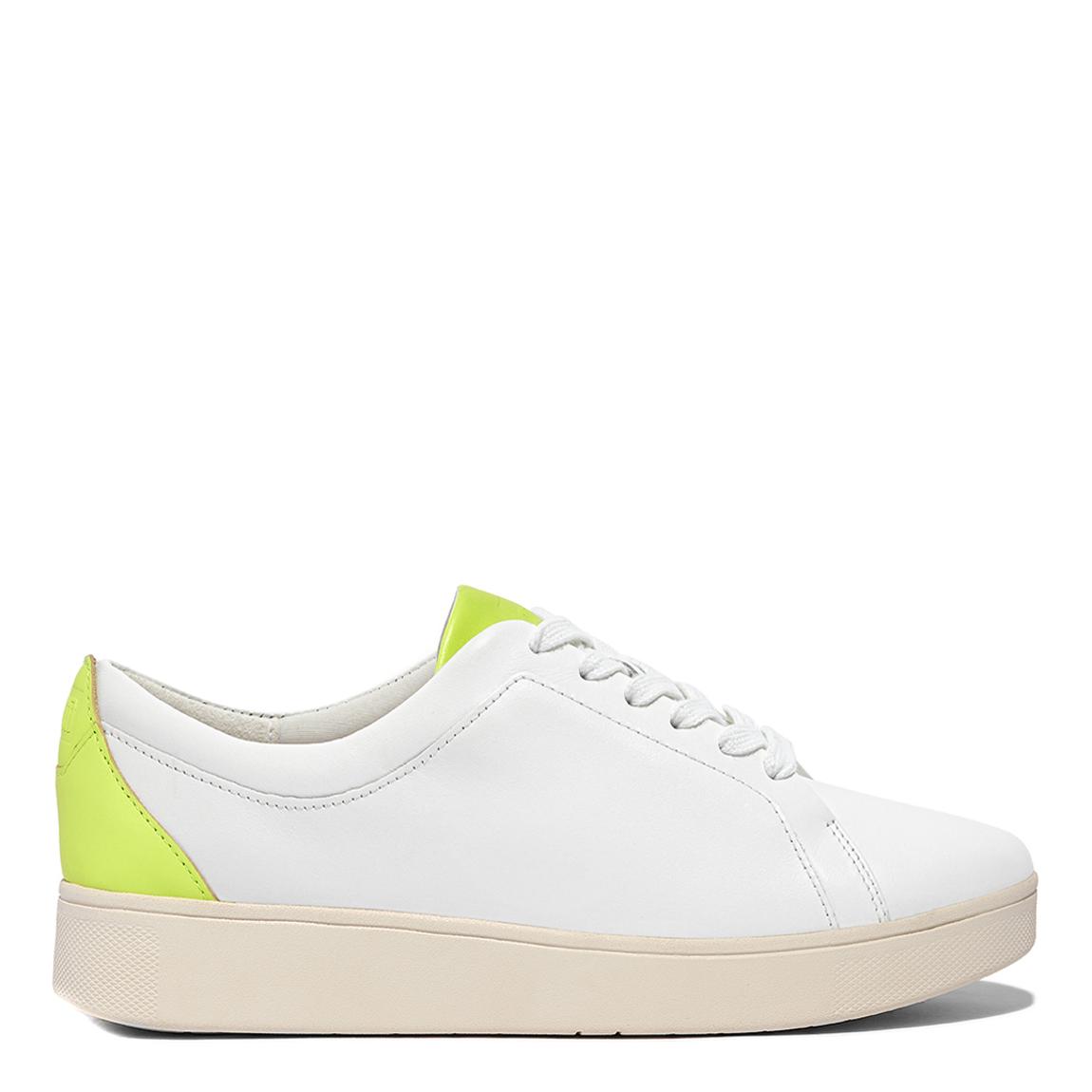 White Rally Neon Pop Leather Trainers main product photo