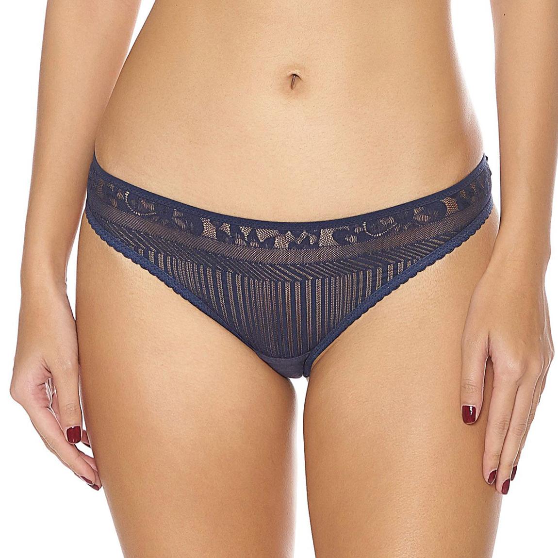 Navy Lace Thong main product photo