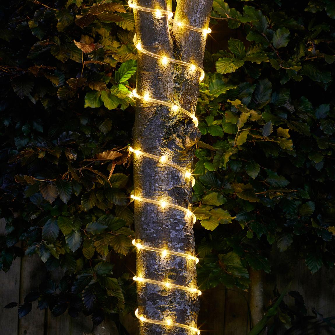 Set Of 100 LED Solar Rope Lights, Clear main product photo