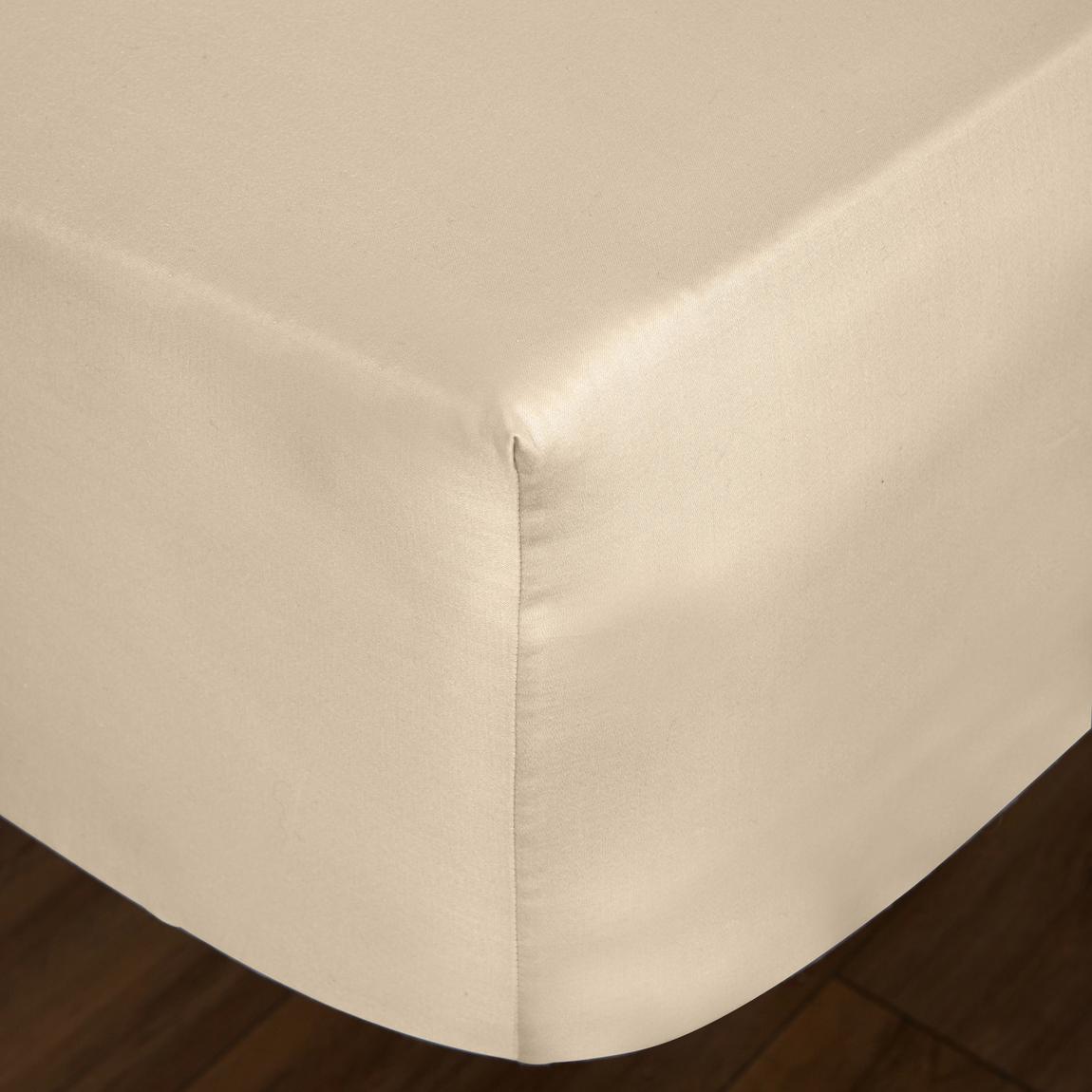 Luxury 600TC Super King Fitted Sheet, Cream main product photo