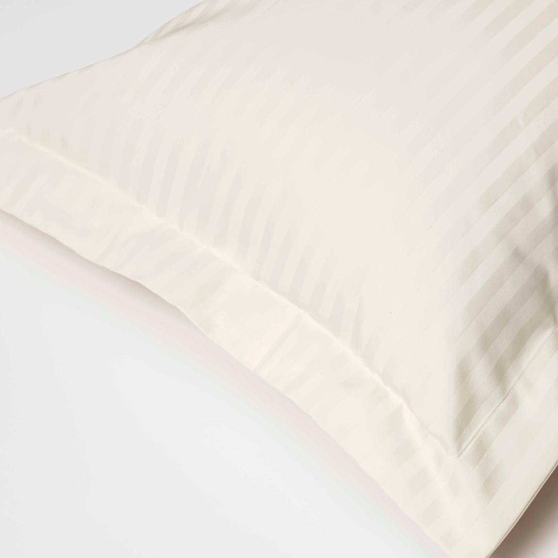 Belledorm 540TC Hotel Suite Satin Stripe Oxford Pillowcase Ivory main product photo