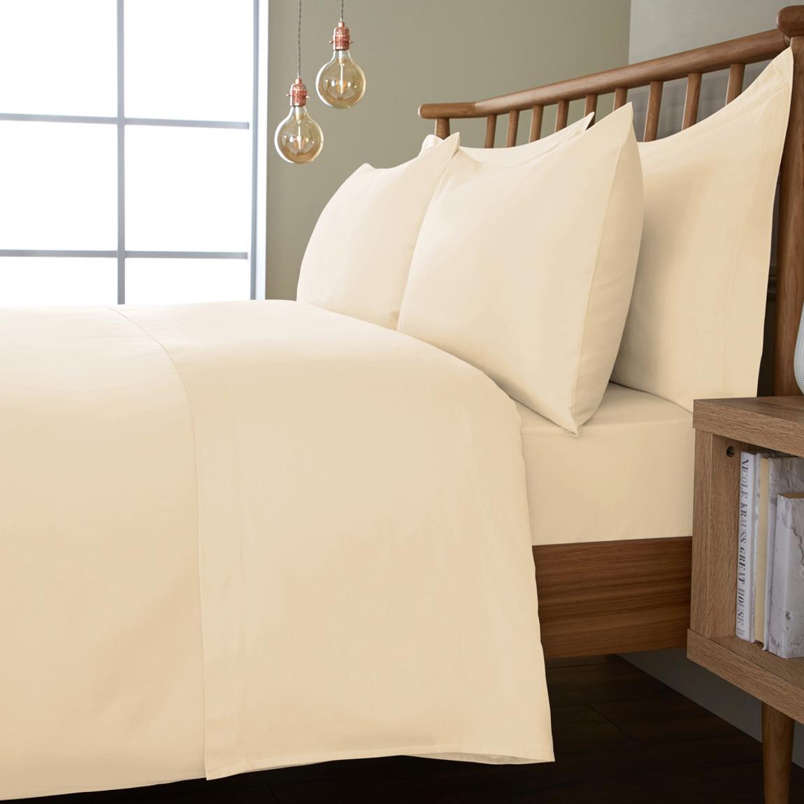 400TC King Flat Sheet, Cream main product photo