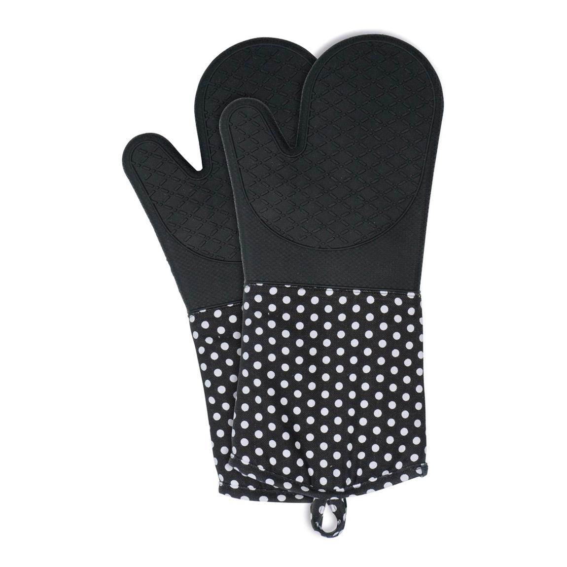 Oven gloves silicone black 2pcs main product photo