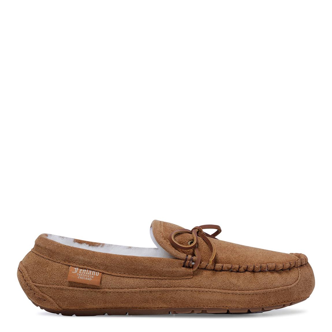 Men's Brown Sheepskin Moccasin Slipper main product photo