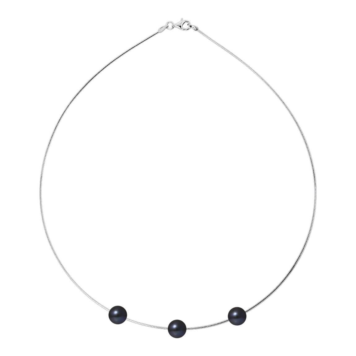 Black Tahiti Silver Freshwater Pearl Necklace main product photo