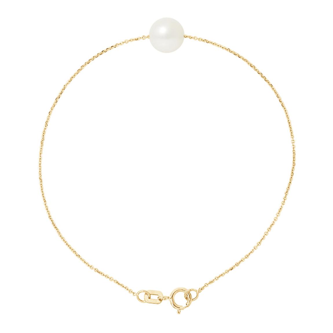 Natural White Yellow Gold Freshwater Pearl Bracelet main product photo