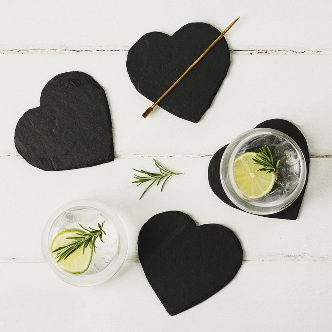 Set of 4 Heart Coasters main product photo