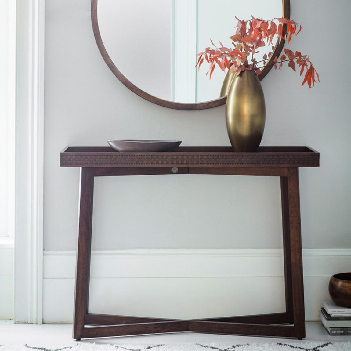 Tergul Console Table, Brown main product photo