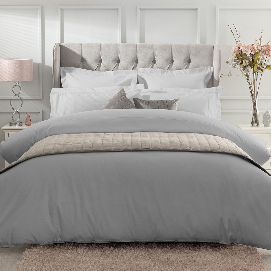 1000Tc King Duvet Cover, Platinum main product photo