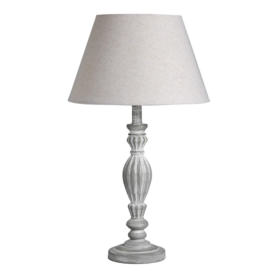 Aegina Table Lamp, Grey Base with Beige Shade main product photo