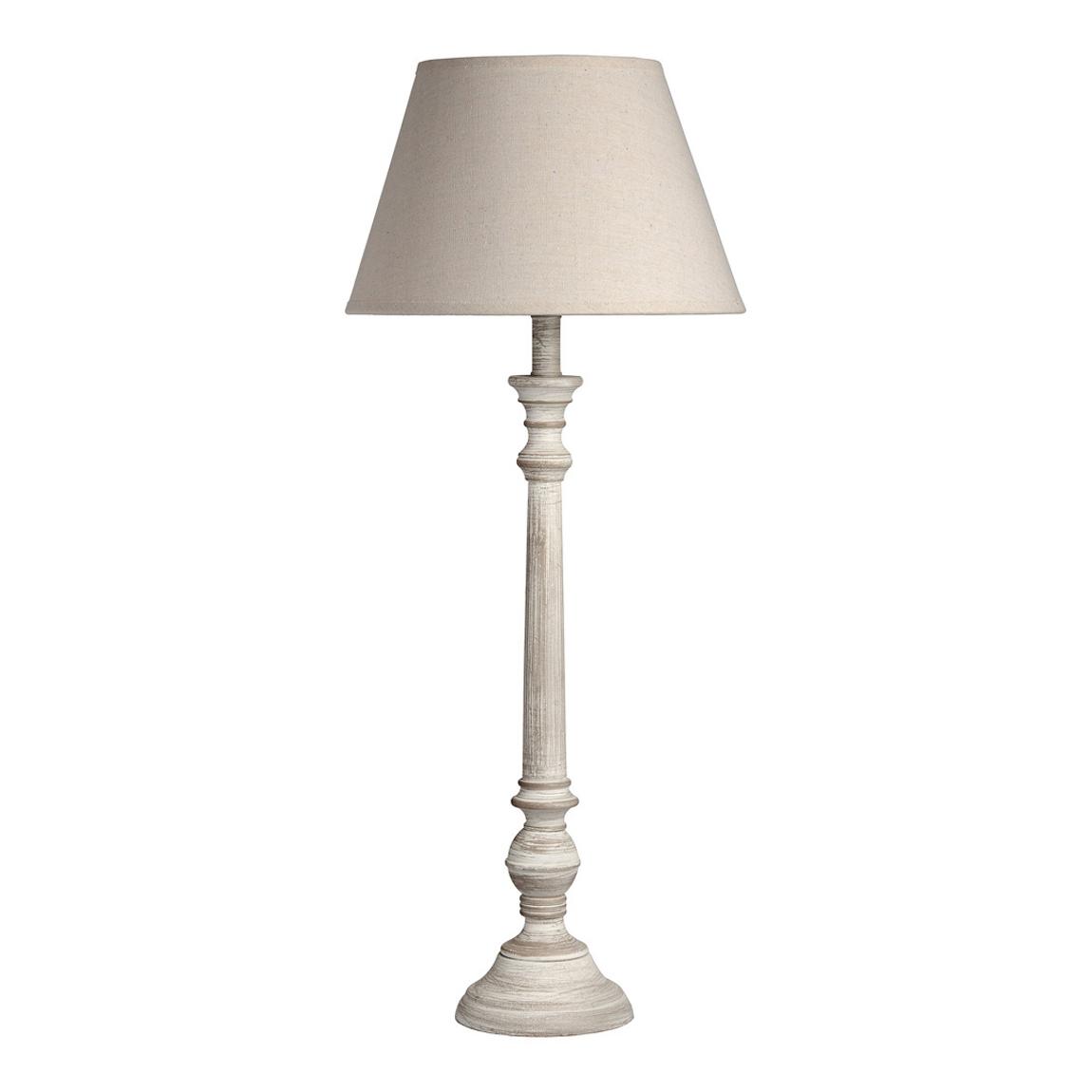 Leptis Magna Table Lamp, Grey with Linen Shade main product photo