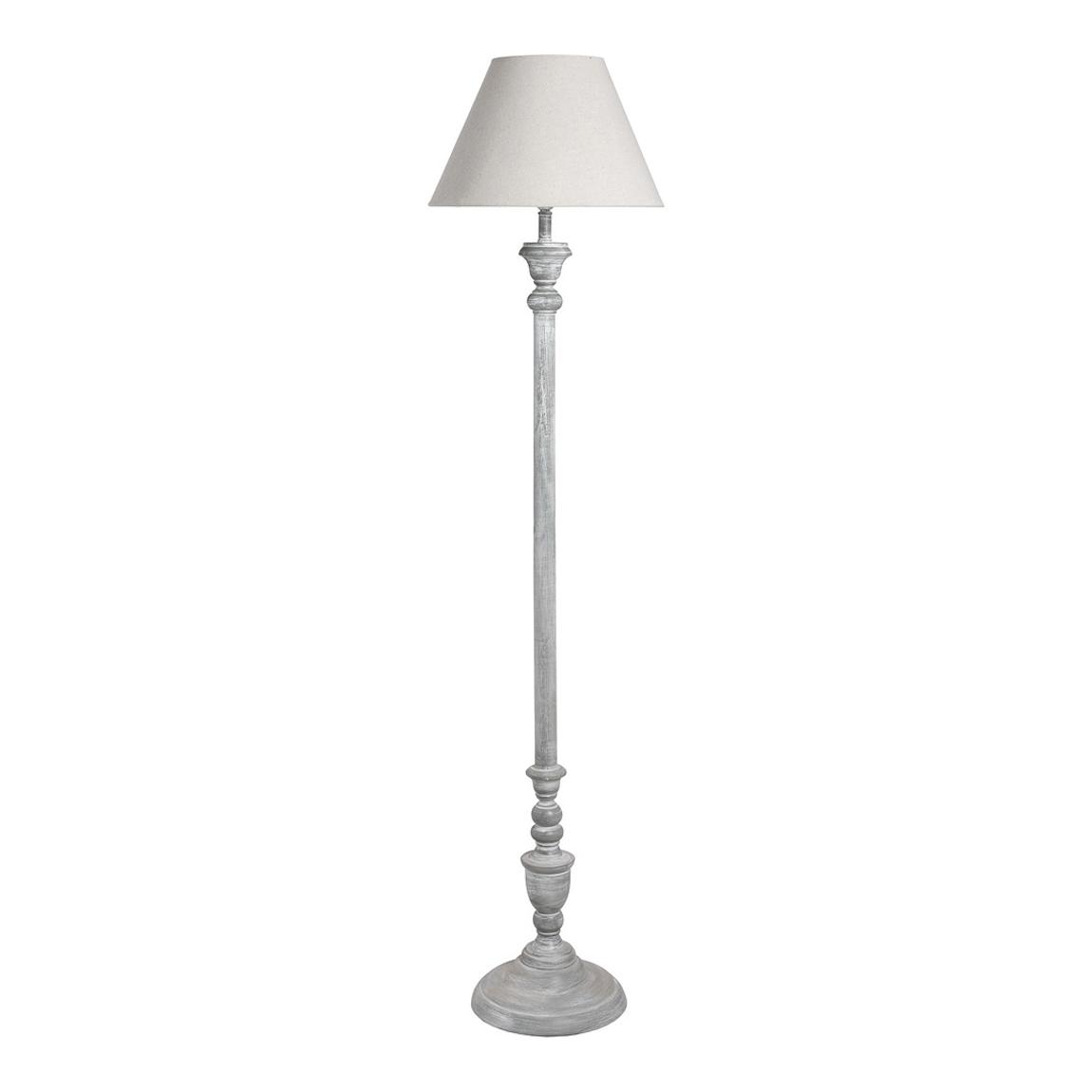 Ithaca Floor Lamp, Grey with Beige Shade main product photo
