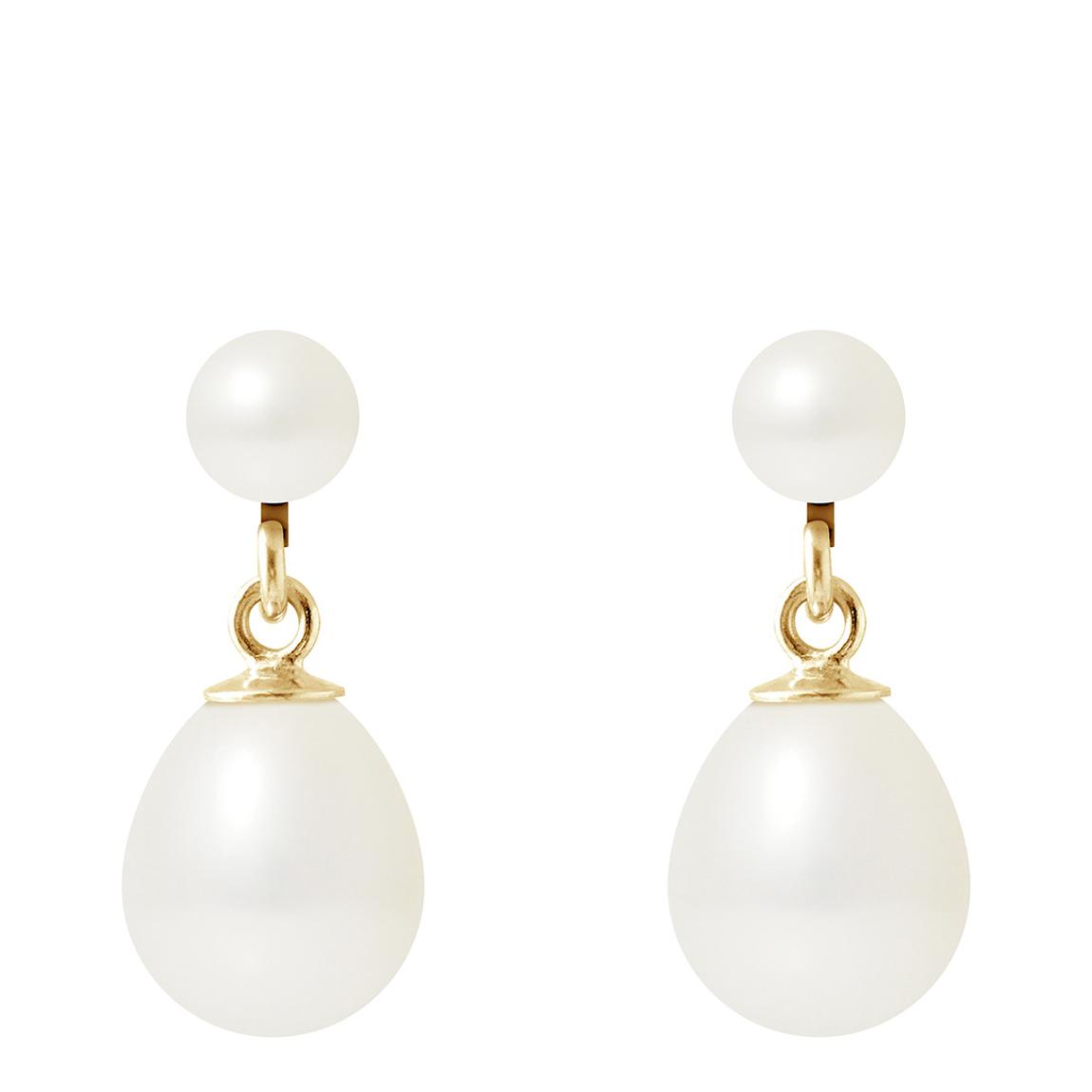 White Double Pearl Earrings main product photo