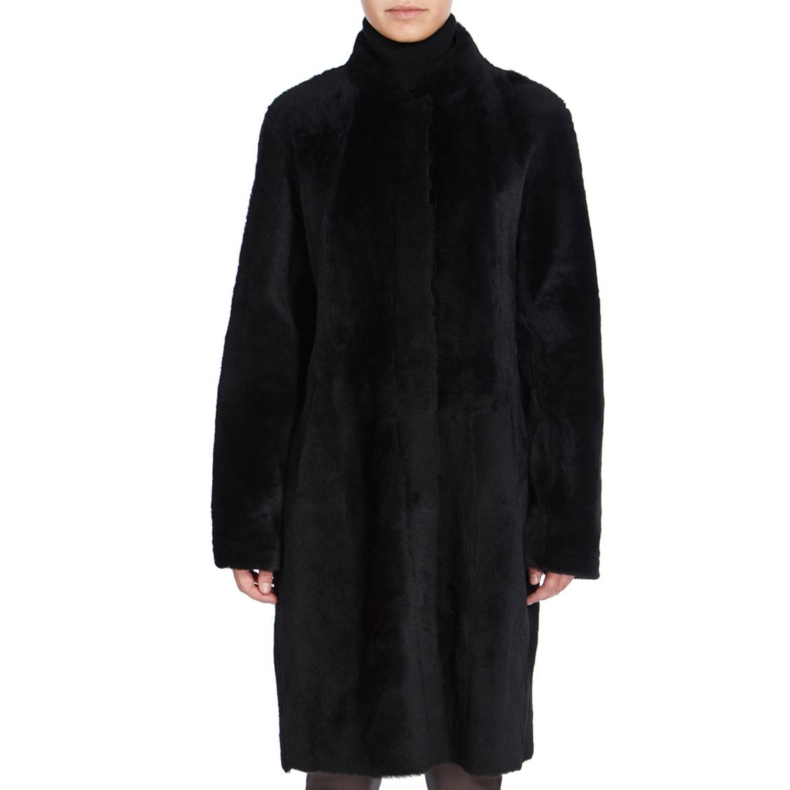 Black Shearling Cocoon Coat main product photo
