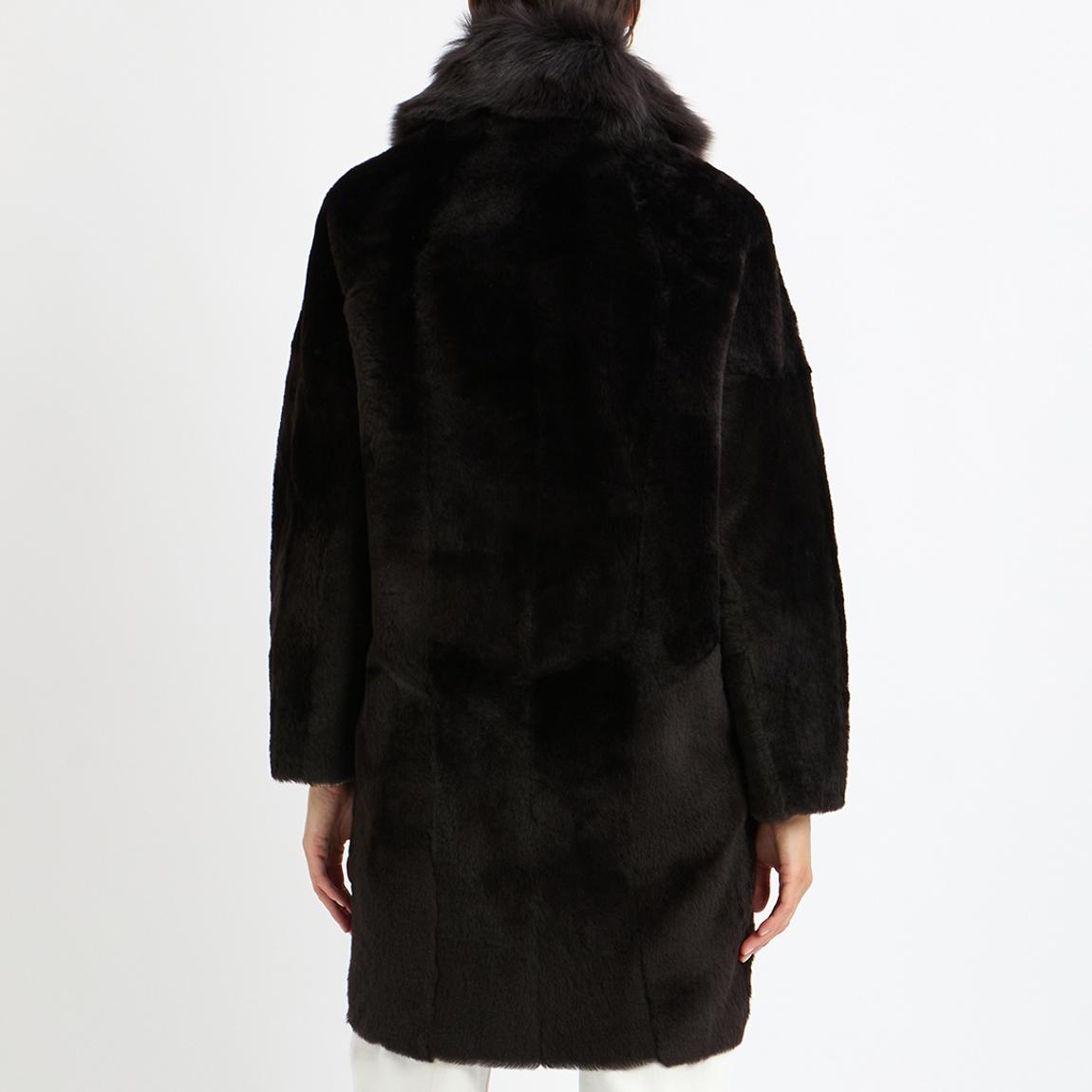 ジャケット・アウター th products cocoon coat Max and Zac London Black Shearling Cocoon Coat - BrandAlley