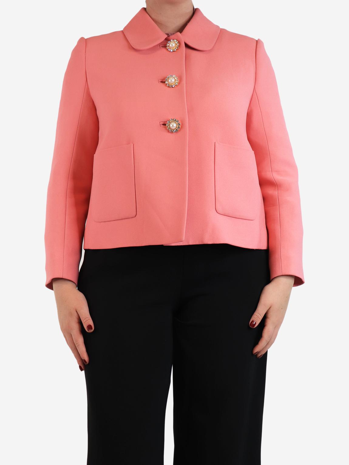 Pink jacket with pearl buttons main product photo