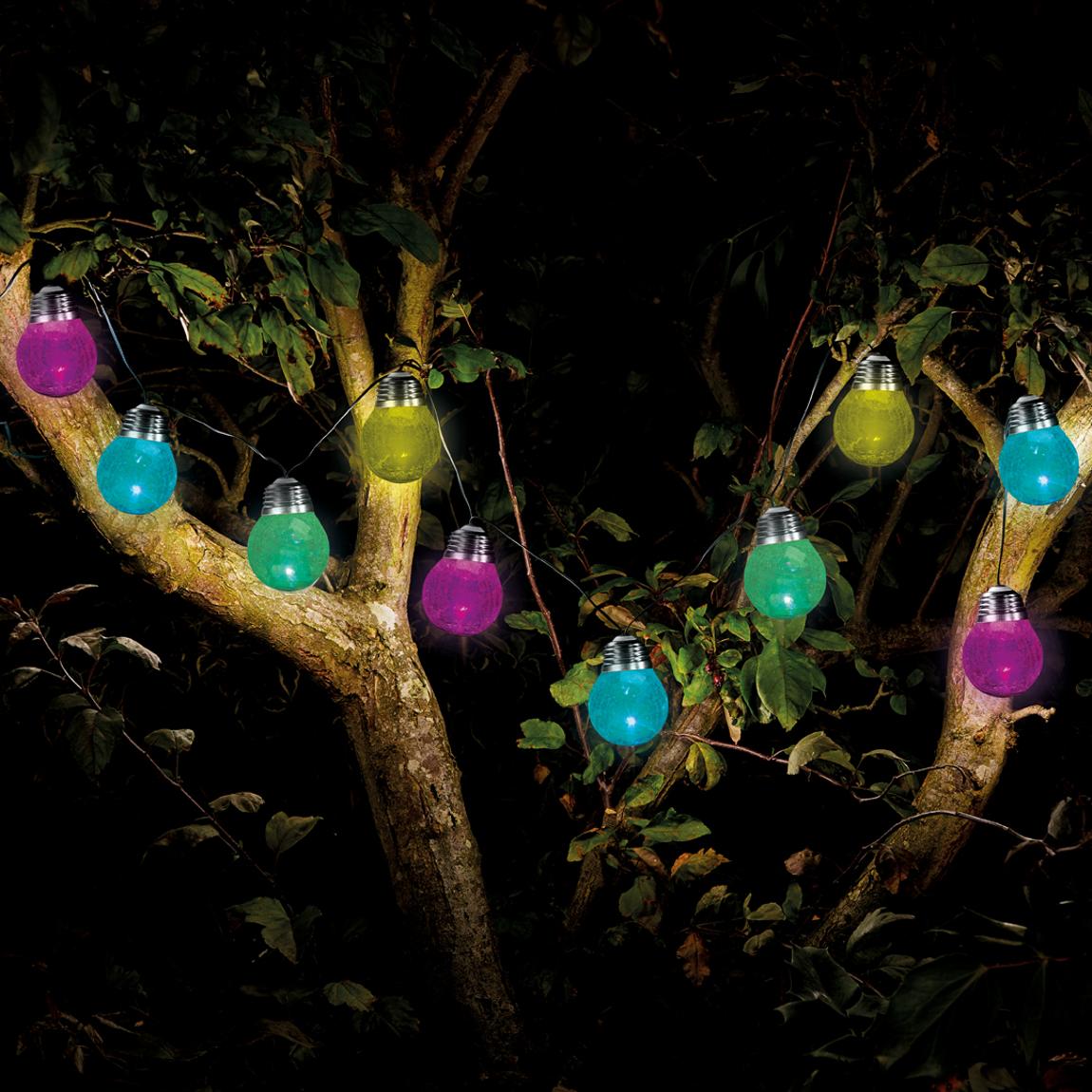 Set Of 10 Crackle Globe Solar Lights main product photo