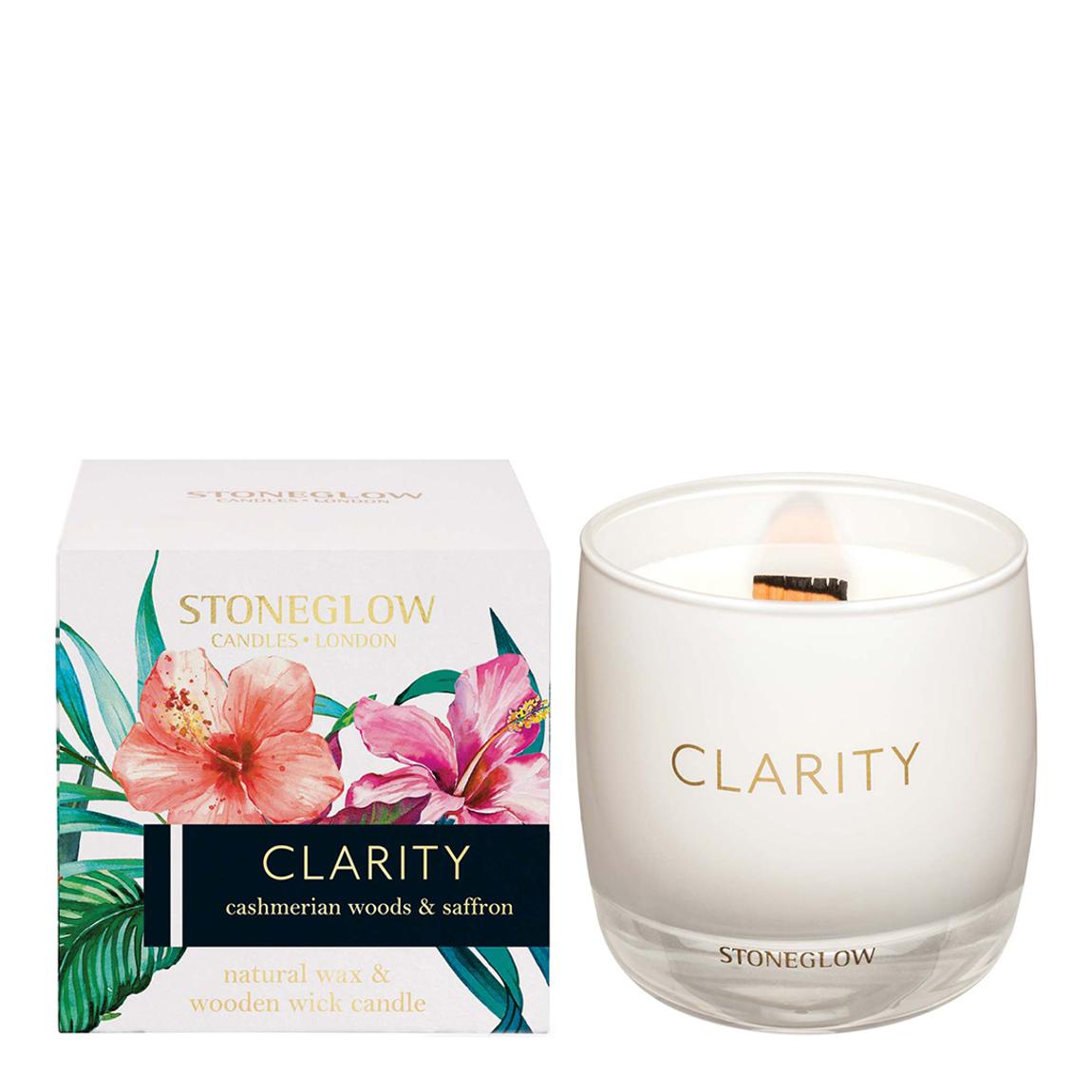 Infusion Clarity Cashmerian Wood & Saffron Wooden Wick Candle main product photo