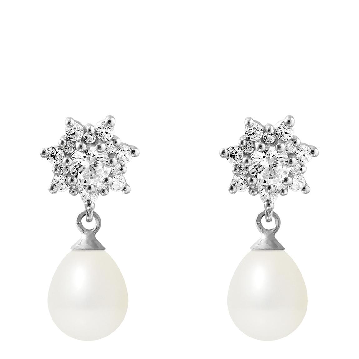 Natural White Pearl Earrings 7-8mm main product photo