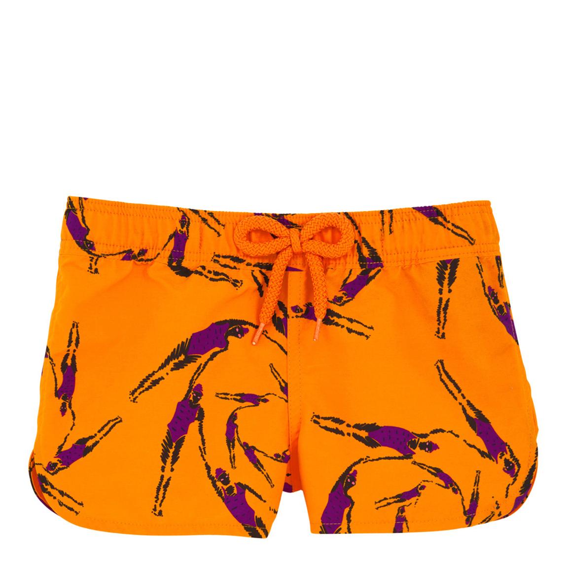 Kids Spark Orange Synchro Dance Print Shortie main product photo
