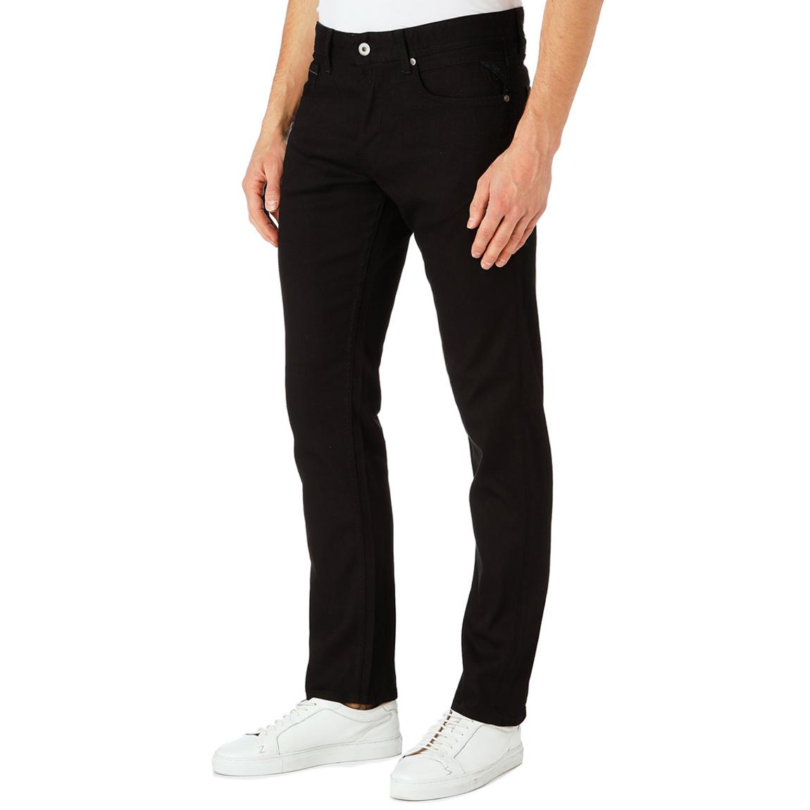Black Grover Straight Stretch Jeans main product photo