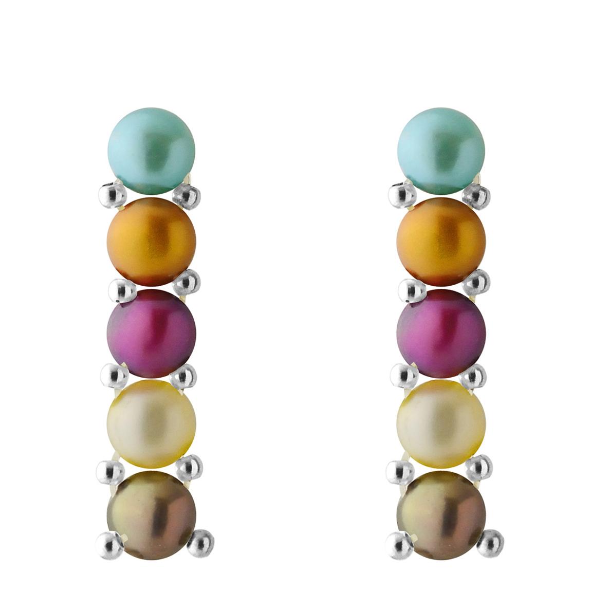 Multicolour Freshwater Pearl Earrings 3-4mm main product photo