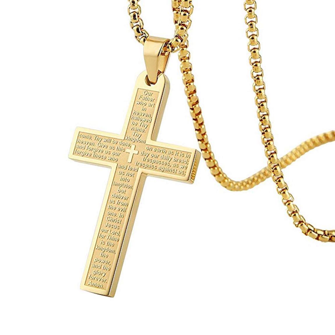 Gold Plated Cross Necklace main product photo