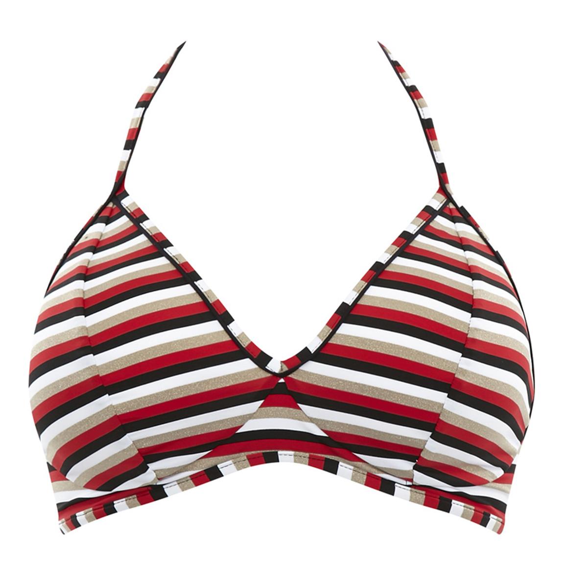Disco Stripe Summer Triangle Bikini Top main product photo