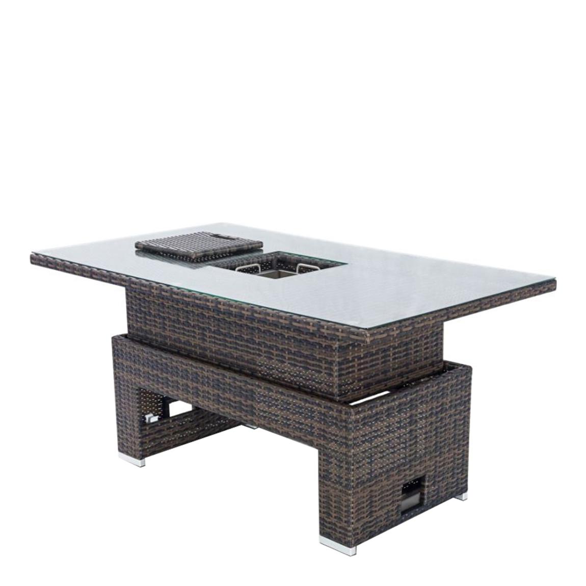 SAVE £120 - Rising Table with Ice Bucket , Brown main product photo