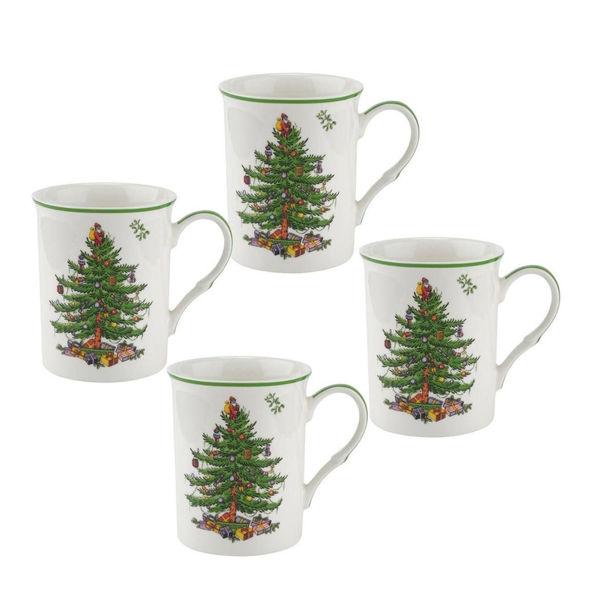 Set of 4 Christmas Tree Mugs main product photo