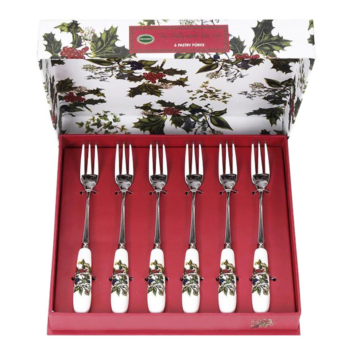 Set of 6 The Holly The Ivy Pastry Forks main product photo
