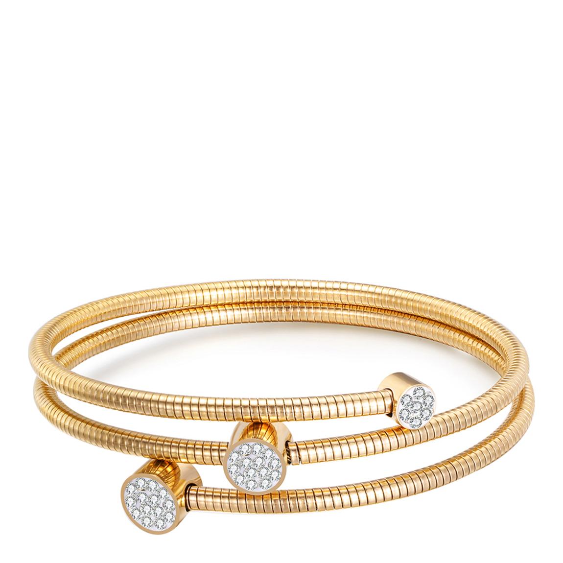 18K Gold Plated & CZ Wrap Bangle Bracelet main product photo