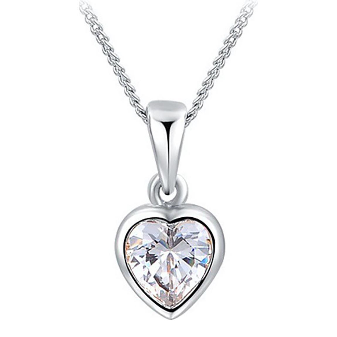 Platinum Plated Heart Necklace main product photo