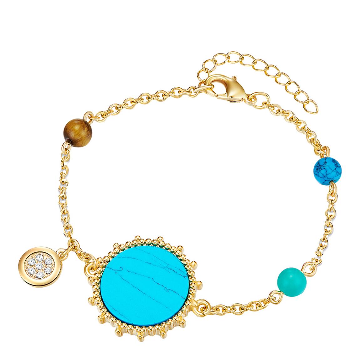 Gold Anchor Bracelet with Swarovski Crystals main product photo