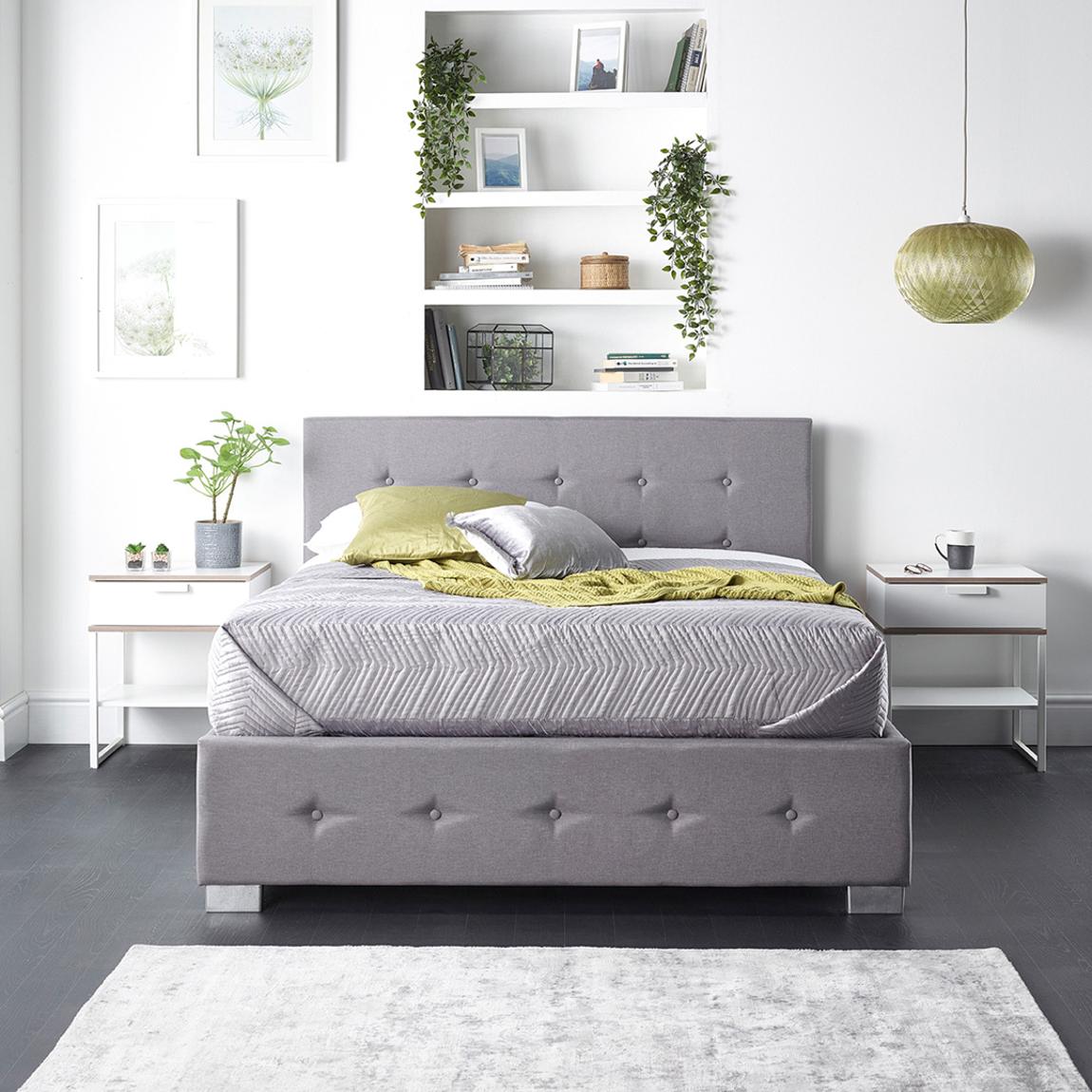 Side Opening King Ottoman, Grey main product photo