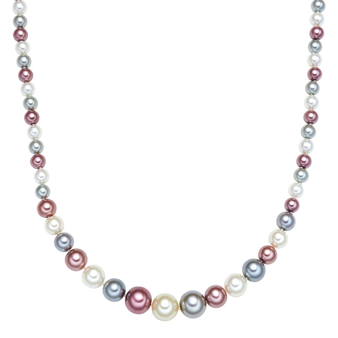 Silver/White/Pink Pearl Necklace main product photo