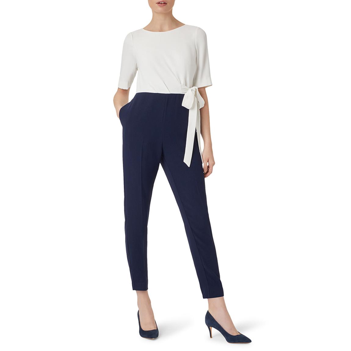 Navy/Cream Julianna Jumpsuit main product photo