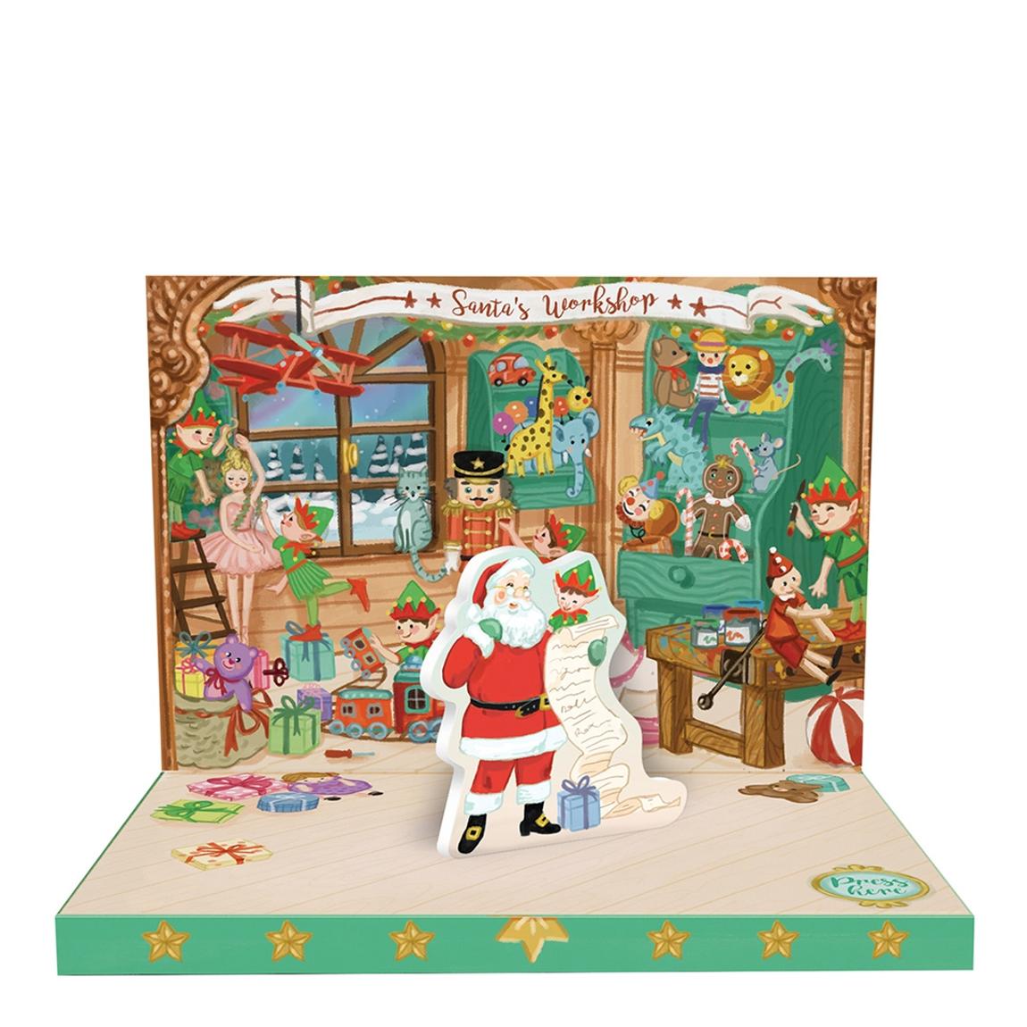 Santa's Workshop Music Box Card main product photo