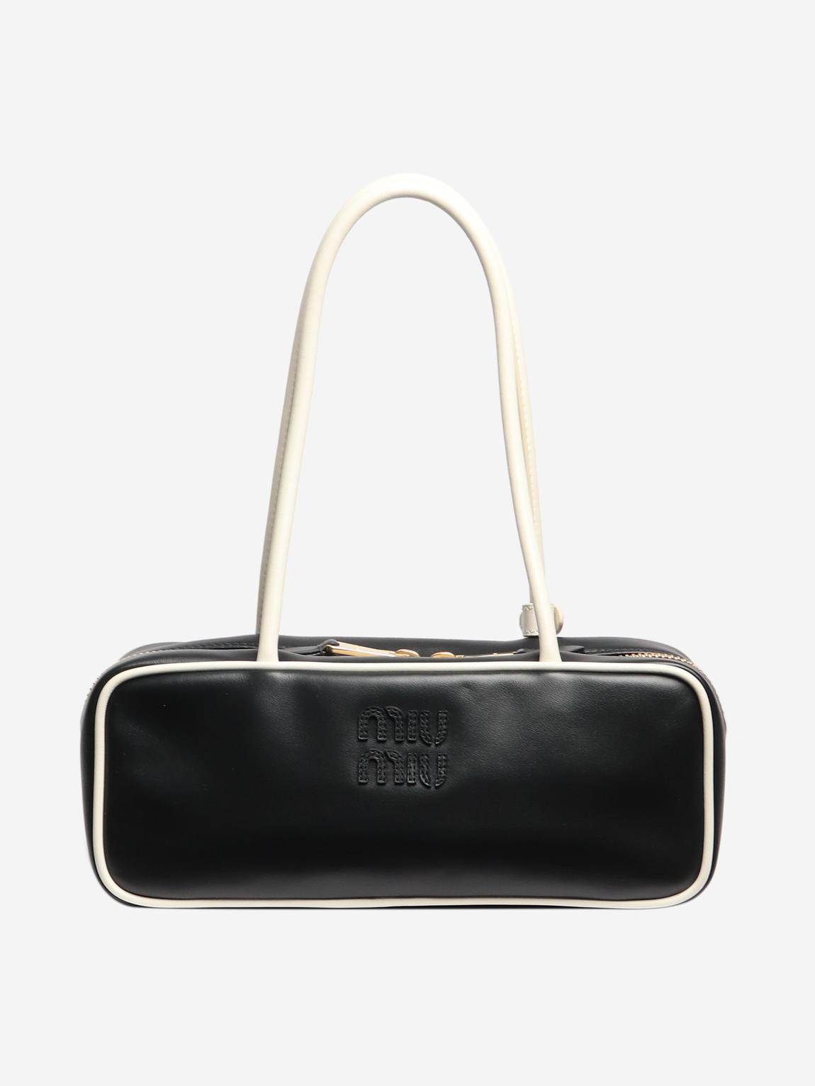 Black Beau small leather top handle bag main product photo