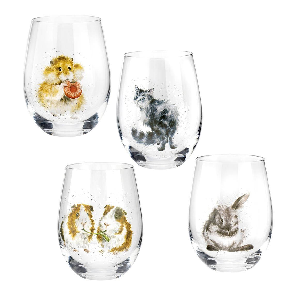 Set of 4 Domestic Animals Tumblers main product photo