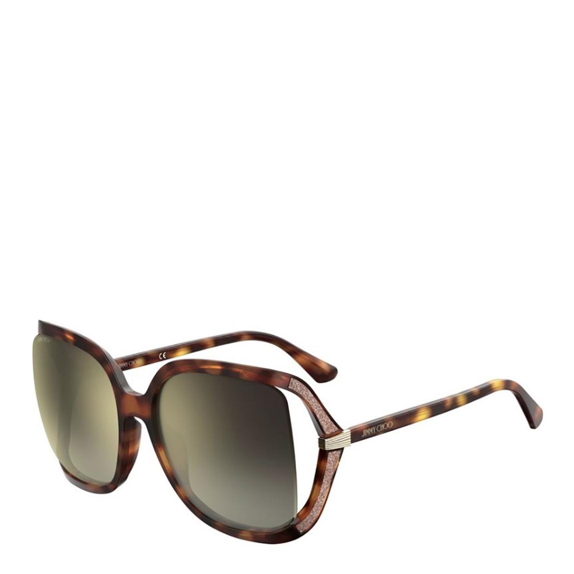 Women's Dark Havana Jimmy Choo Sunglasses 60mm main product photo