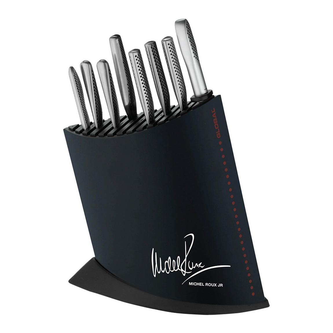 10 Piece Black/Red Michel Roux Jr Knife Block Set main product photo