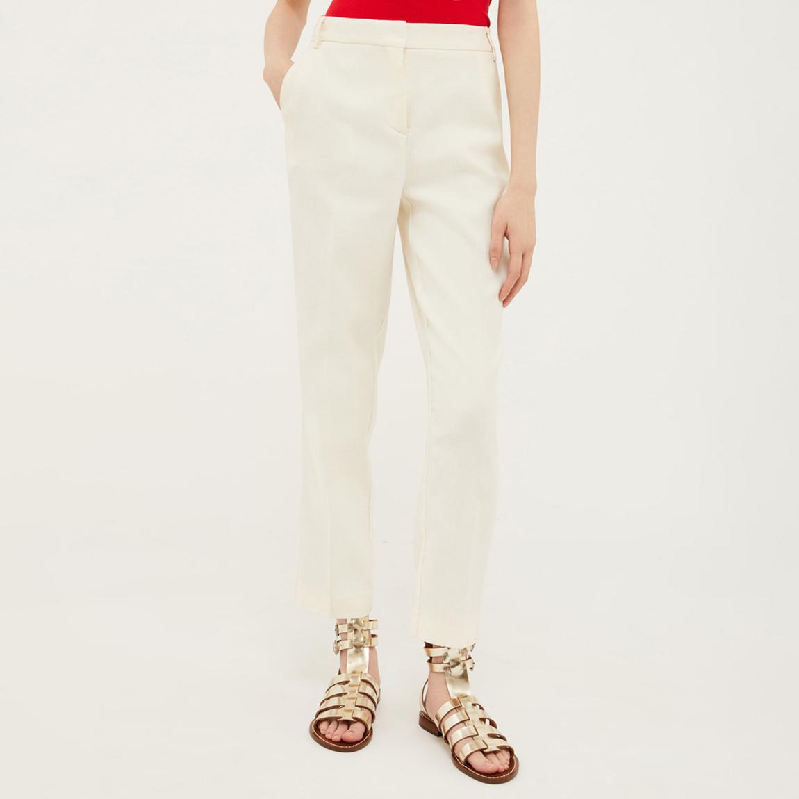 Ecru Ivinci Cotton Blend Trousers main product photo