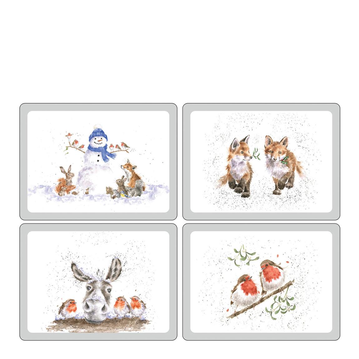 Set of 4 Wrendale Christmas Placemats main product photo