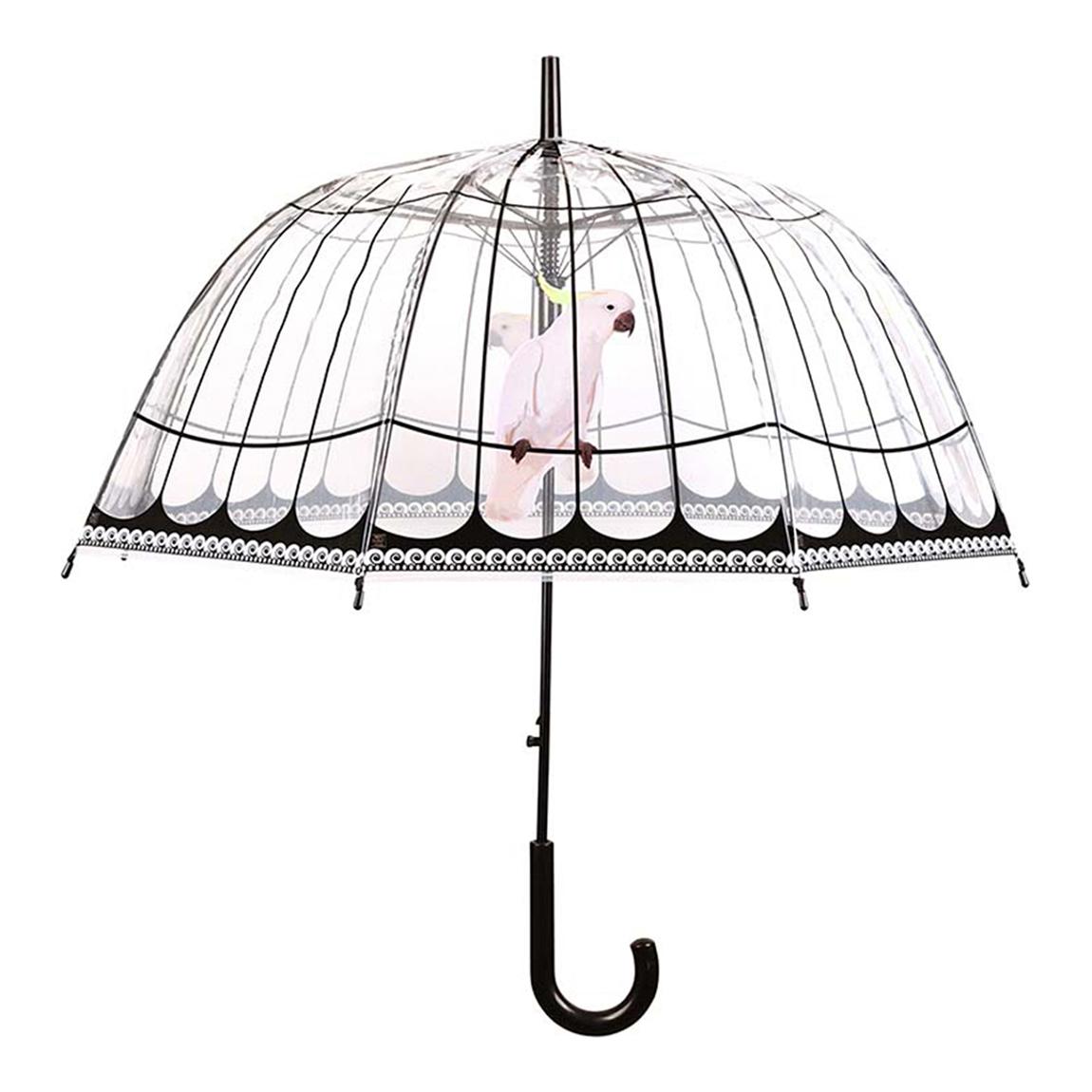 Transparent / Black Birdcage Umbrella main product photo