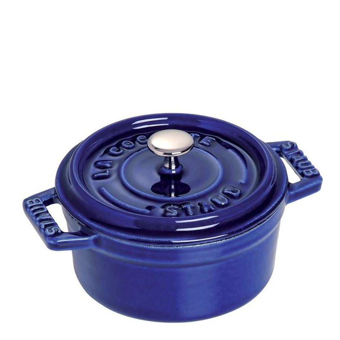 Dark Blue Round Ceramic Mini Cocotte, 10cm main product photo