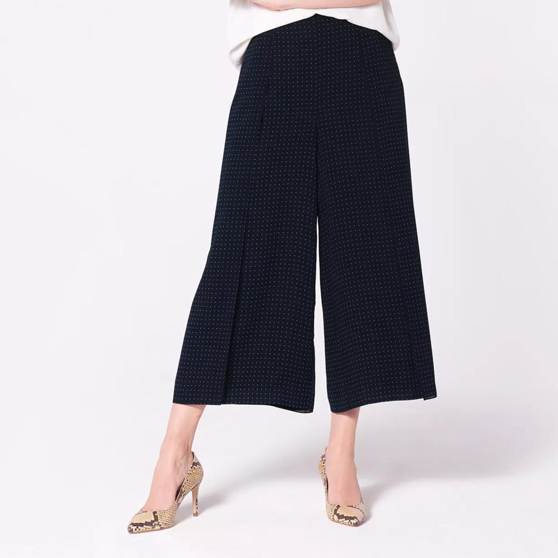 Navy Klee Wide Leg Trousers main product photo