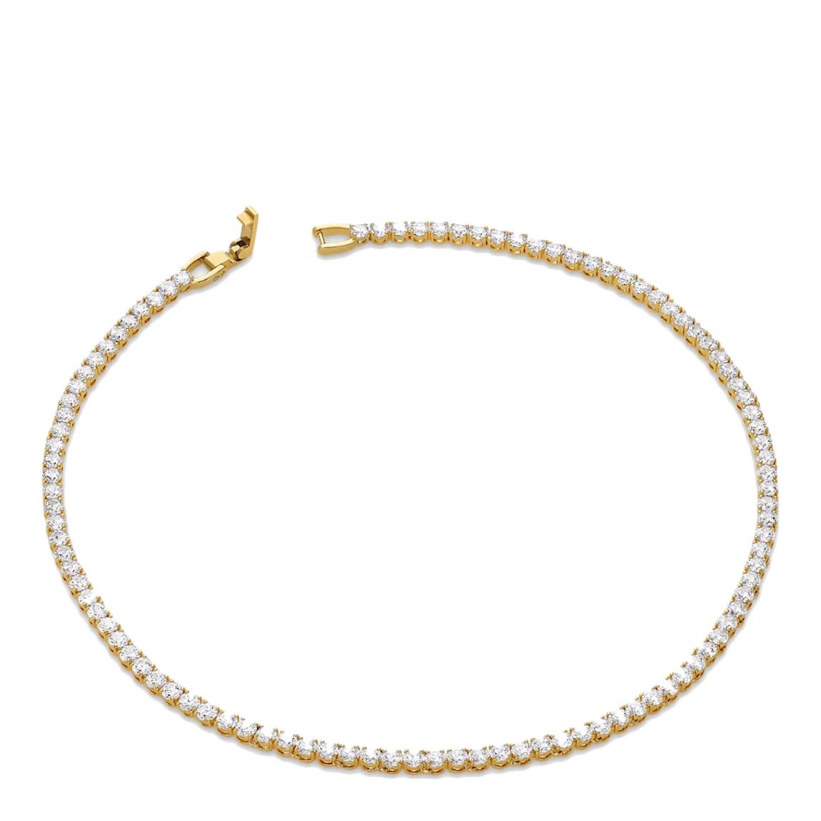 18K Gold Plated CZ Eternity Tennis Necklace main product photo