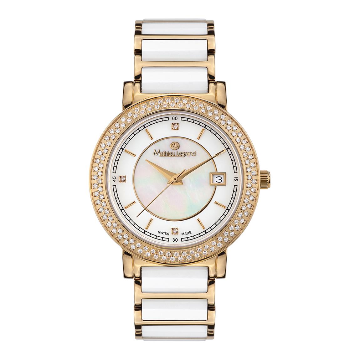 Women's Gold/White Stainless Steel Quartz Watch main product photo