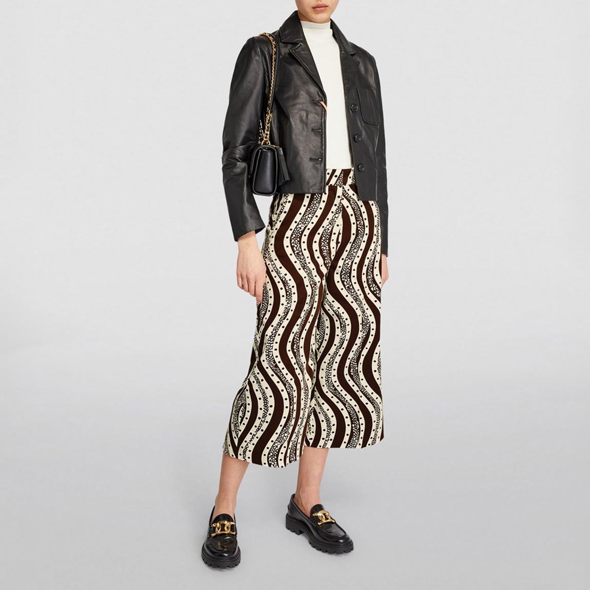 Black/White Kolokani Cotton Pattern Trousers main product photo